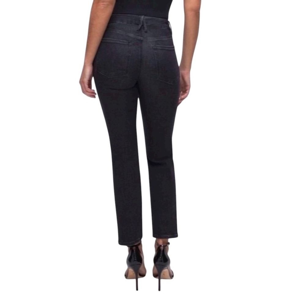 Good American Jeans Women Size 28-32 Black Good Leg Straight Stretch Denim NEW - Picture 10 of 16